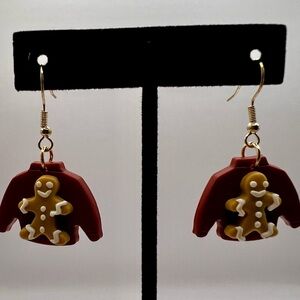 Acrylic Gingerbread Sweater Earrings